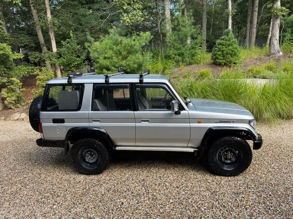 For Toyota Land Cruiser J70 Roof Rack Cross Bars Aluminum Rain Gutter Silver