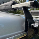 For Toyota Land Cruiser J70 Roof Rack Cross Bars T-Slot Aluminum, Rain Gutter Mount, No Drill | Black-14