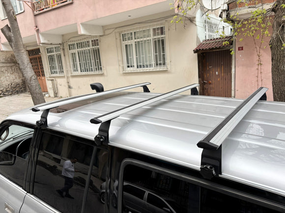 For Toyota Land Cruiser 70 Roof Rack Cross Bars Aluminum Rain Gutter Black