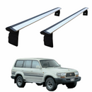 For Toyota Land Cruiser VX 80 Roof Rack Cross Bars Aluminum Rain Gutter Silver-1