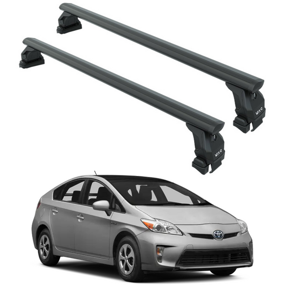 Für Toyota Prius 2012–19 Dachträger, Querträger, Metallhalterung, normales Dach, Alu, Schwarz