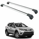 For Toyota Rav 4 (2013-2018) Roof Rack Cross Bars Raised Rail, Silver-1