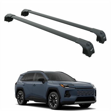 For Toyota RAV4 (2026- Up) Roof Rack Cross Bars Flush Rail, Black