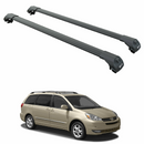 For Toyota Sienna 2 XL20 (2003-2010) Roof Rack, Cross Bar Raised Rail, Black-1