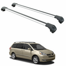 For Toyota Sienna 2 XL20 (2003-2010) Roof Rack, Cross Bar Raised Rail, Silver-1
