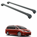 For Toyota Sienna 3 XL30 (2012-2020) Roof Rack Cross Bars Raised Rail, Black-1