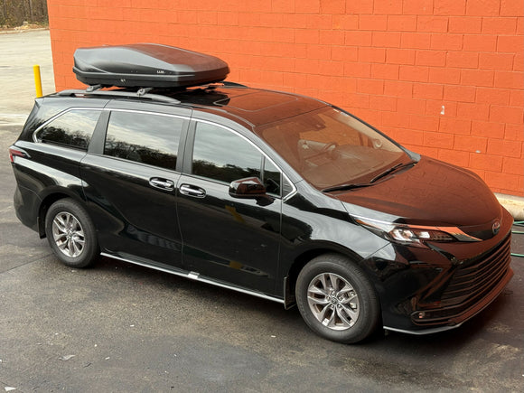 For Toyota Sienna (2021-2025) Roof Rack Cross Bars Raised Rail, Black