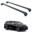 For Toyota Sienna (2021-2025) Roof Rack Cross Bars Raised Rail, Black-1