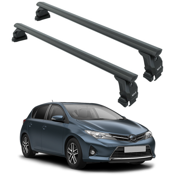 Für Toyota Auris (mit Glasdach) 2013–19, Dachträger, Querträger, Metallhalterung, normales Dach, Alu, Schwarz