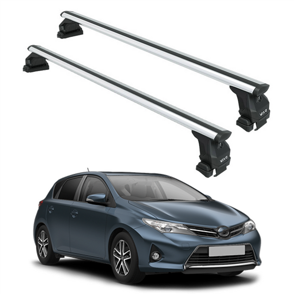 Für Toyota Auris (mit Glasdach) 2013–19, Dachträger, Querträger, Metallhalterung, normales Dach, Alu, Silber