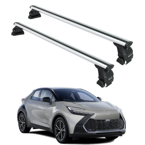 Für Toyota CH-R 2023-Up Dachträger Querträger Metallhalterung Normales Dach Alu Silber