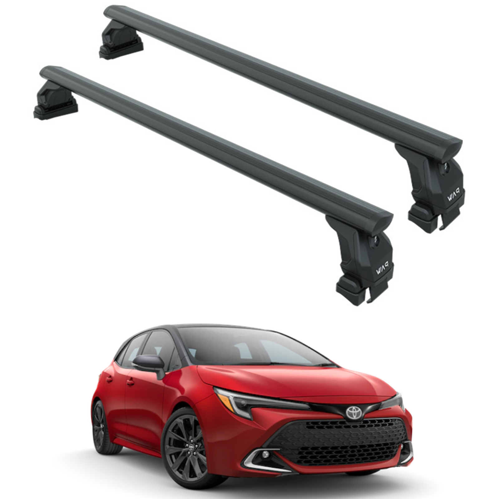 Für Toyota Corolla Hatchback 2018-Up Dachträger Querträger Metallhalterung Normales Dach Alu Schwarz