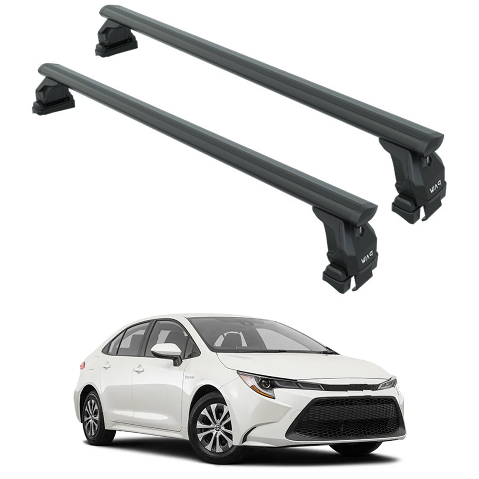 Für Toyota Corolla 2018-Up Dachträger Querträger Metallhalterung Normales Dach Alu Schwarz