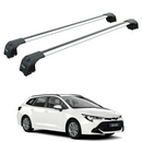 For Toyota Corolla Touring 2018-2025 Roof Rack Cross Bars Flush Rail Alu Silver-1