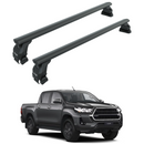 For Toyota Hilux 2015-2021 Roof Rack Cross Bars Normal Roof Alu Black-1