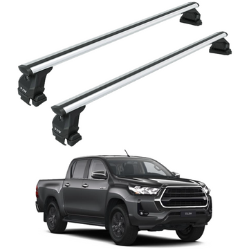 For Toyota Hilux 2015-2021 Roof Rack Cross Bars Normal Roof Alu Silver