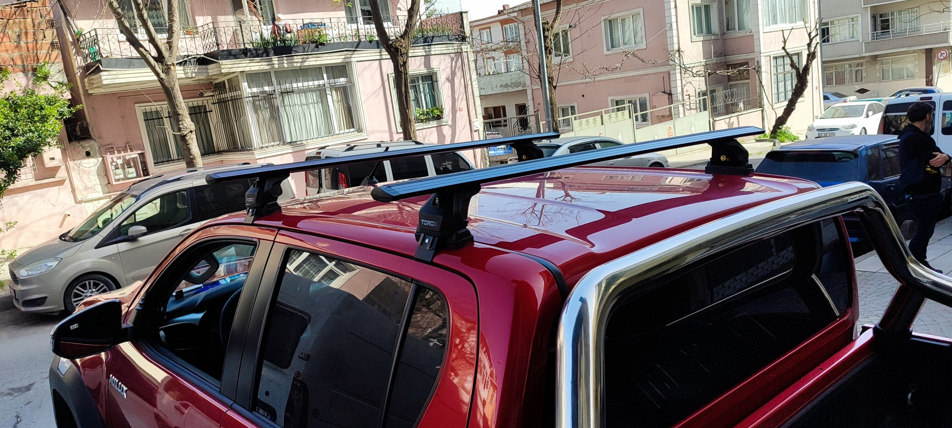 For Ford Ranger 2019-2025 Roof Rack Cross Bars Normal Roof Alu Silver