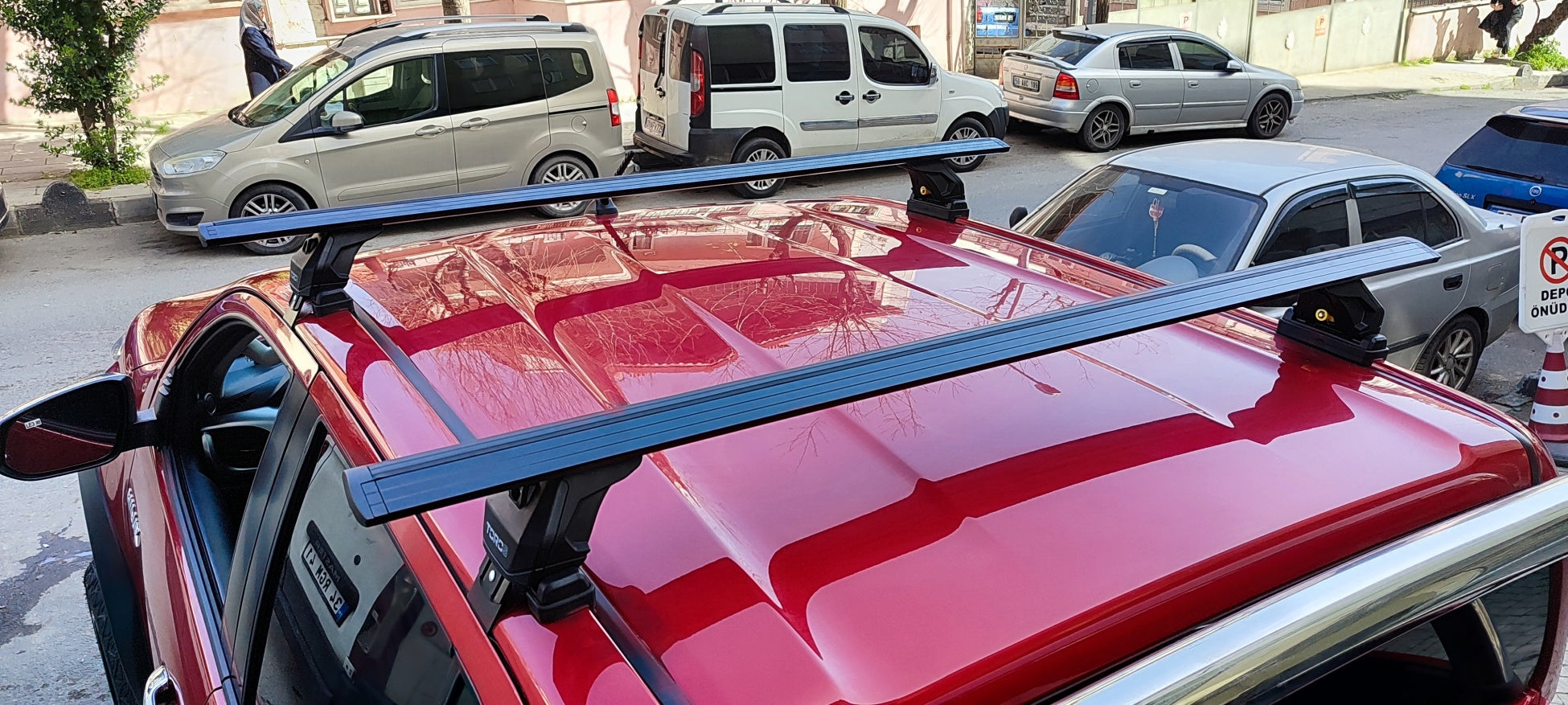 For Ford Ranger 2019-2025 Roof Rack Cross Bars Normal Roof Alu Silver