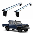 For Toyota Land Cruiser 70 Roof Rack Cross Bars 3qty Aluminum Rain Gutter Silver-1