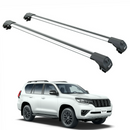 For Toyota Land Cruiser Prado j150 2009-2022 Roof Rack Cross Bars Raised Rail Silver-1