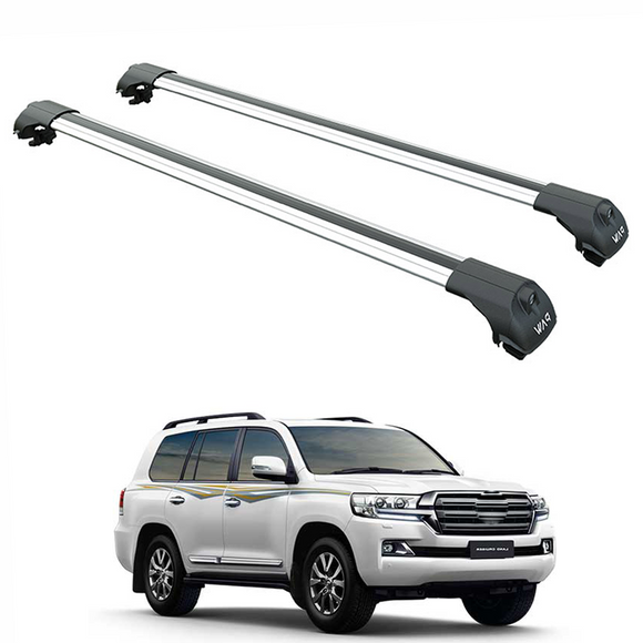 Für Toyota Land Cruiser 2008-21 Dachträger Querträger Metallhalterung Erhöhte Schiene Alu Silber