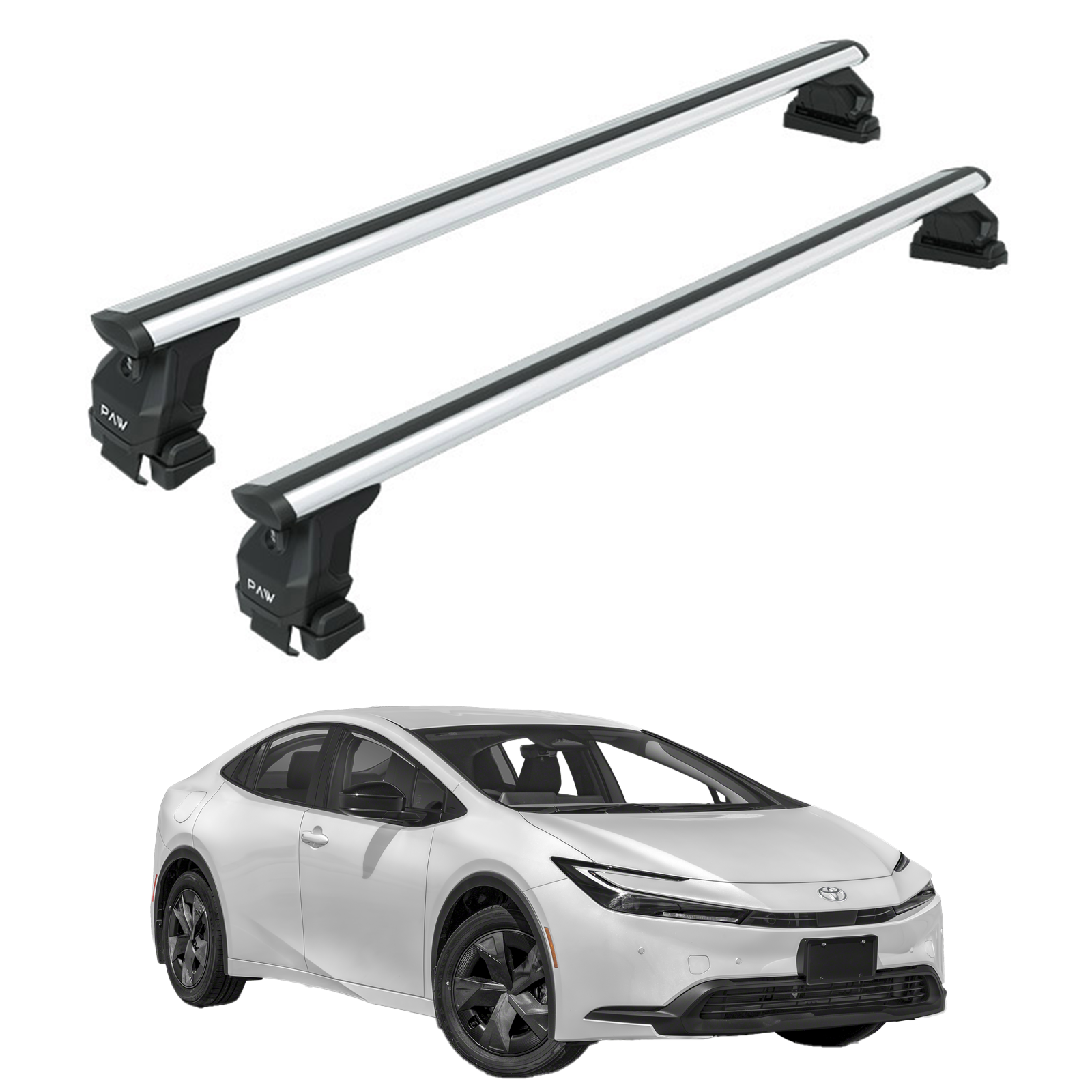 For Toyota Prius Roof Rack Cross Bars Normal Roof Alu 2023- Up Silver