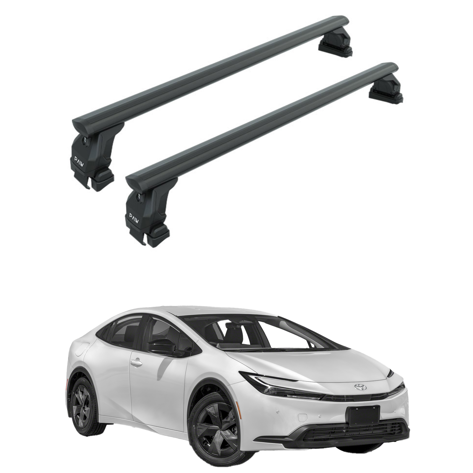 For Toyota Prius Roof Rack Cross Bars Normal Roof Alu 2023- Up Black