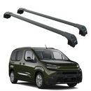 For Toyota ProAce City Verso 2024-2025 Roof Rack System, Aluminum Cross Bar, Flush Rail, Black-1