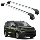 For Toyota ProAce City Verso 2024-2025 Roof Rack System, Aluminum Cross Bar, Flush Rail, Silver-1