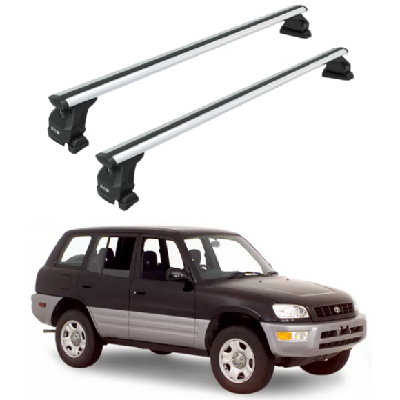 For Toyota RAV4 1994-2006 Roof Rack Cross Bars Fix Point Pro 6 Silver