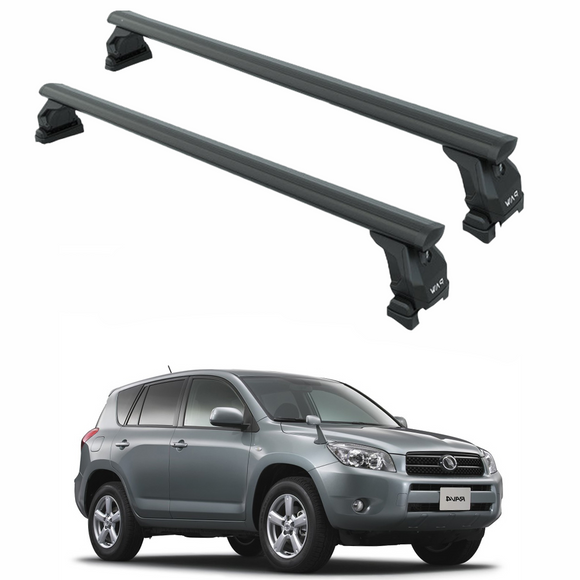 Für Toyota Rav 4 1994–2006 Dachträger, Querträger, Metallhalterung, Fixpunkt, Alu, Schwarz