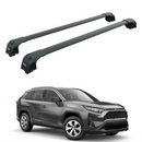 Für Toyota Rav 4 2018-Up Dachträger Querträger Metallhalterung Flush Rail Alu Schwarz-1