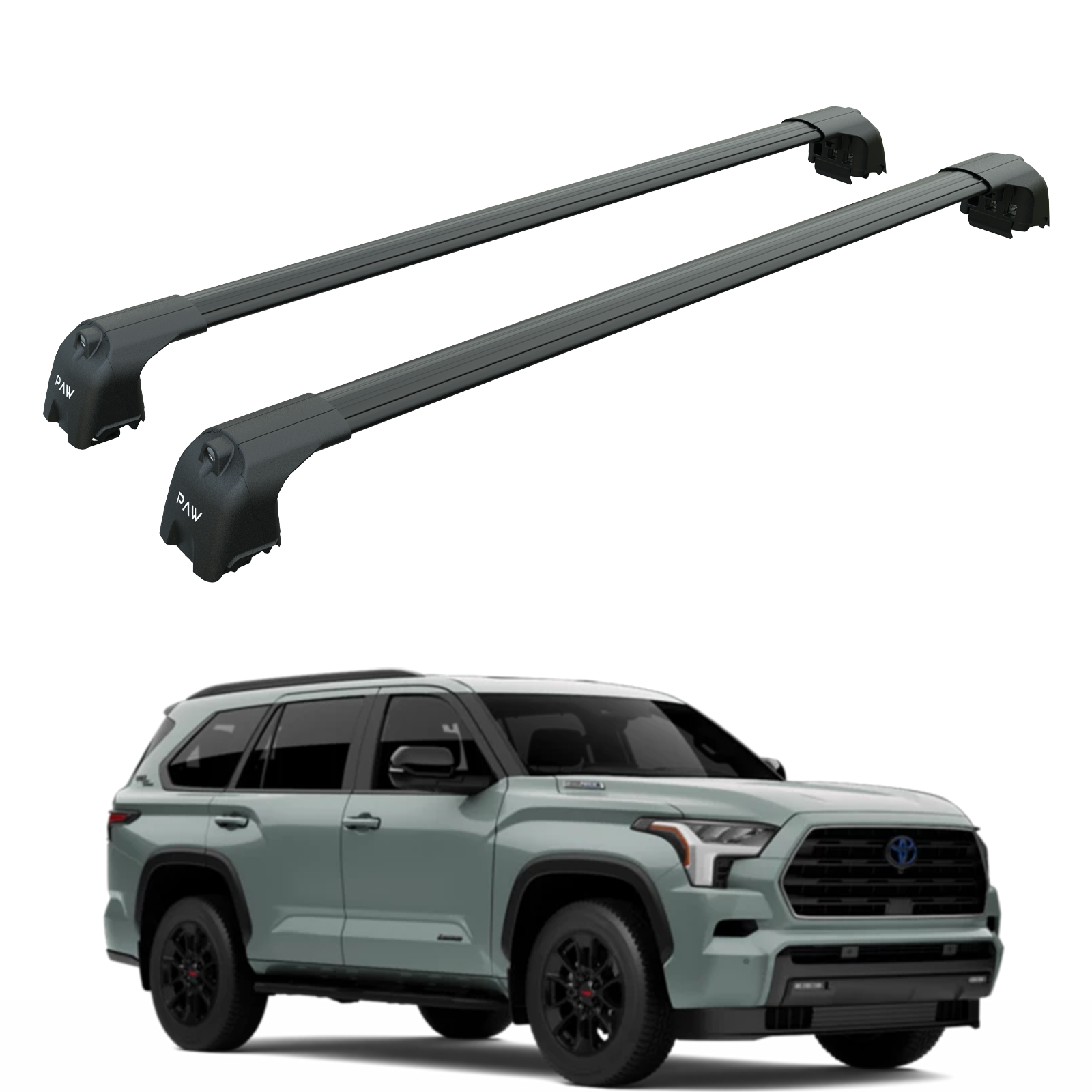 For Toyota Sequoia 2023-2025 Roof Rack System, Aluminium Cross Bar, Flush Rail, Black