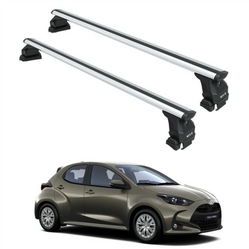 For Toyota Yaris HB 2020-2025 Roof Rack Cross Bars Normal Roof Alu Silver