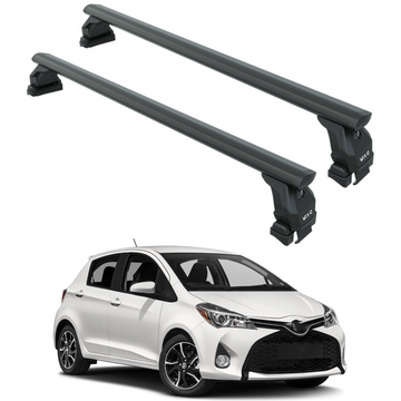 For Toyota Yaris HB 2014-2020 Roof Rack Cross Bars Normal Roof Alu Black