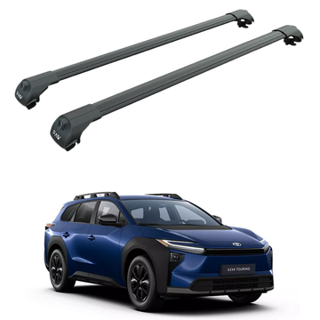 Toyota bZ4X Touring Roof Rack Cross Bars Raised Rail, Black