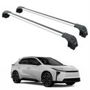 Kompatibel mit Subaru Soltera ab 2023. Abschließbarer Aluminium-Dachträger für Fahrzeuge mit Standarddach Toros Pro 2 Silber-1