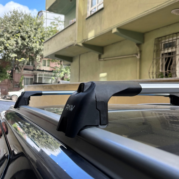 222. Kompatibel mit abschließbaren Aluminium-Dachträgern für Fahrzeuge mit Standarddach Toros Pro 2 Silver