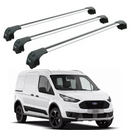 Für Ford Transit Connect 2013-Up Dachträgersystem, Aluminium-Querstange, Metallhalterung, abschließbar, Silber-1