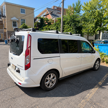 Für Ford Transit Connect 2013-Up Dachträgersystem, Aluminium-Querstange, Metallhalterung, abschließbar, Schwarz - 0