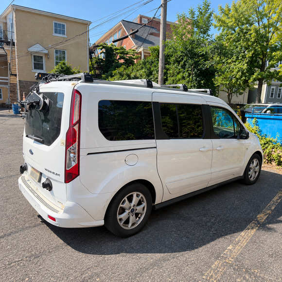 Für Ford Transit Connect 2013-Up Dachträgersystem, Aluminium-Querstange, Metallhalterung, abschließbar, Silber