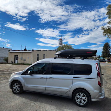 For Ford Transit Connect 2013-2023 Roof Rack Cross Bars Flush Rail, Silver - 0