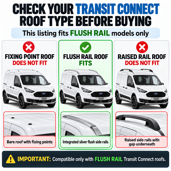 Für Ford Transit Connect 2013-Up Dachträgersystem, Aluminium-Querstange, Metallhalterung, abschließbar, Schwarz