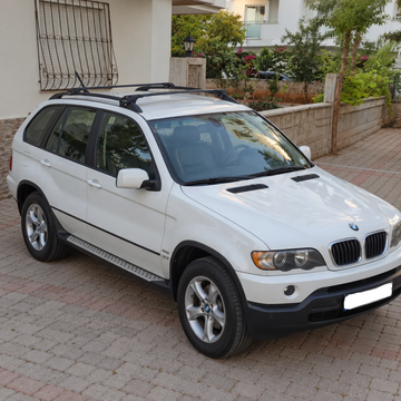For BMW X5 (E53) 1999-2006 Roof Rack Cross Bars Raised Rail Black - 0