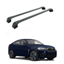BMW X6 F16 2015-2019 black roof rack cross bars for flush rail vehicles