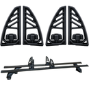 T-Slot Load Stops for Truck Crossbars, 4-Pack Adjustable Hard Plastic Cargo Stoppers for Ladders, Kayaks, Lumber and More, Compatible with Most T-Slot Roof Rack and Bed Rack Systems-1
