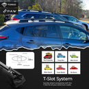 For Toyota Corolla Wagon 2004-2007 Roof Rack Cross Bars Raised Rail Alu Black-7