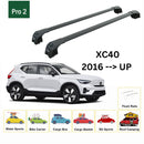 For Volvo XC40 2018-2025 Roof Rack Cross Bar Flush Rail Alu Black-2