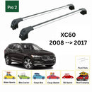 For Volvo XC60 2018-2025 Roof Rack Cross Bar Flush Rail Alu  Black-2