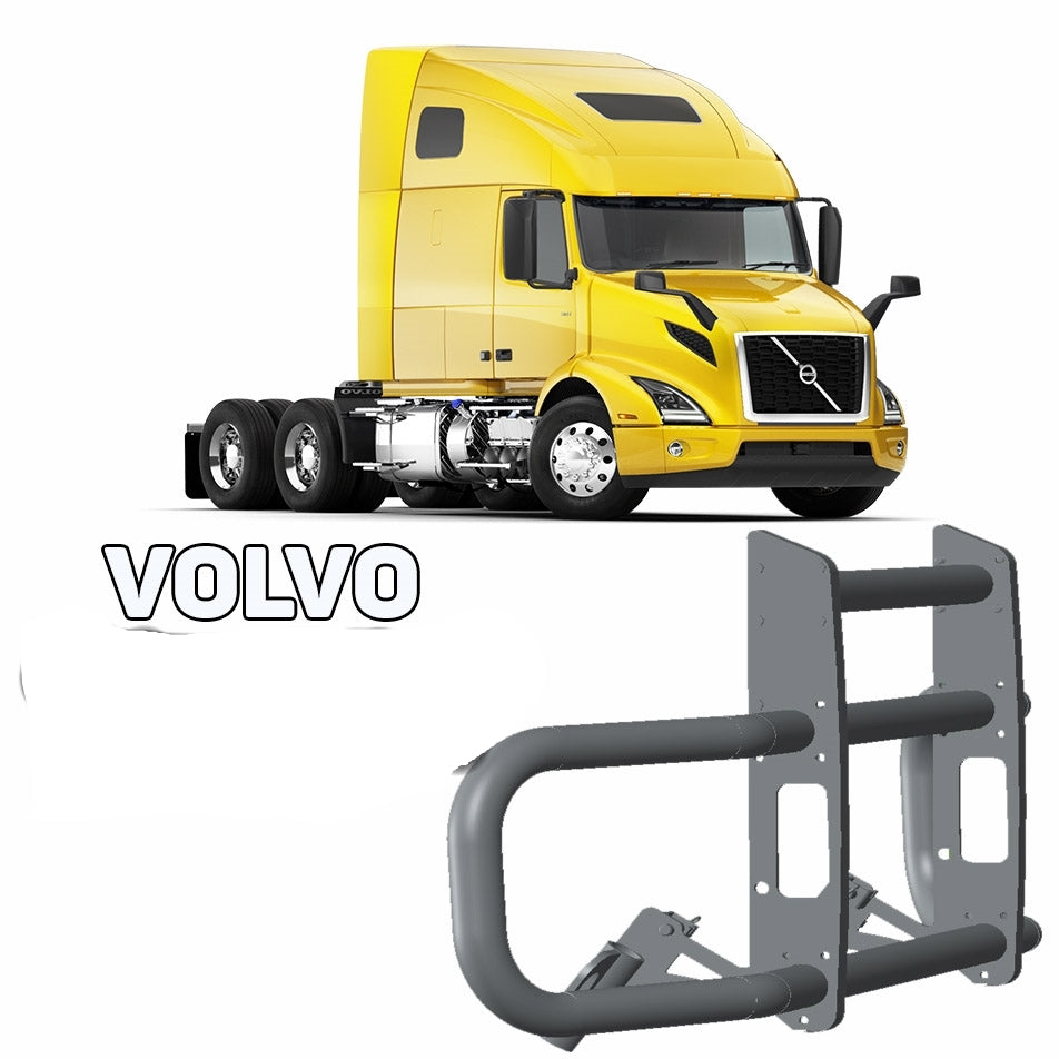 For Volvo VNL&VNR Truck Deer Animal Moose Guard Bumper 2017-Up Silver